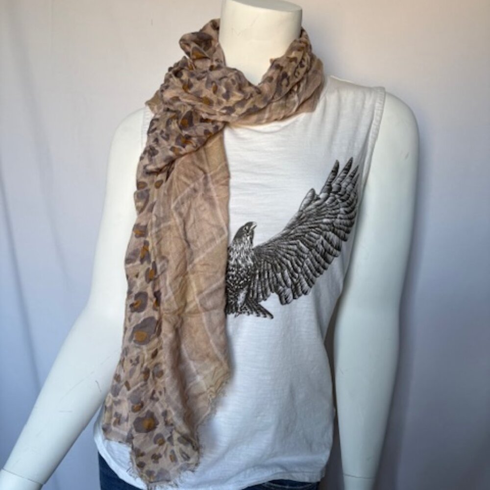 Neutral Leopard Print Scarf – Lightweight & Stylish